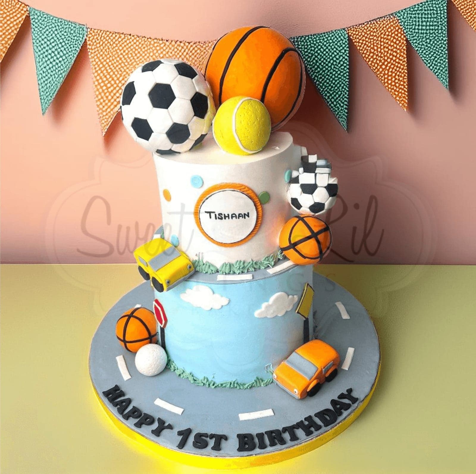 Sports Themed Birthday Cake
