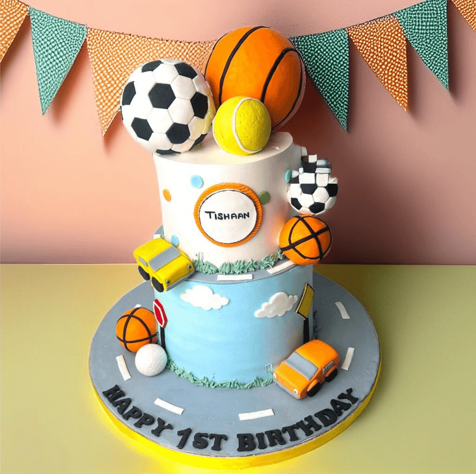 Sports Themed Birthday Cake