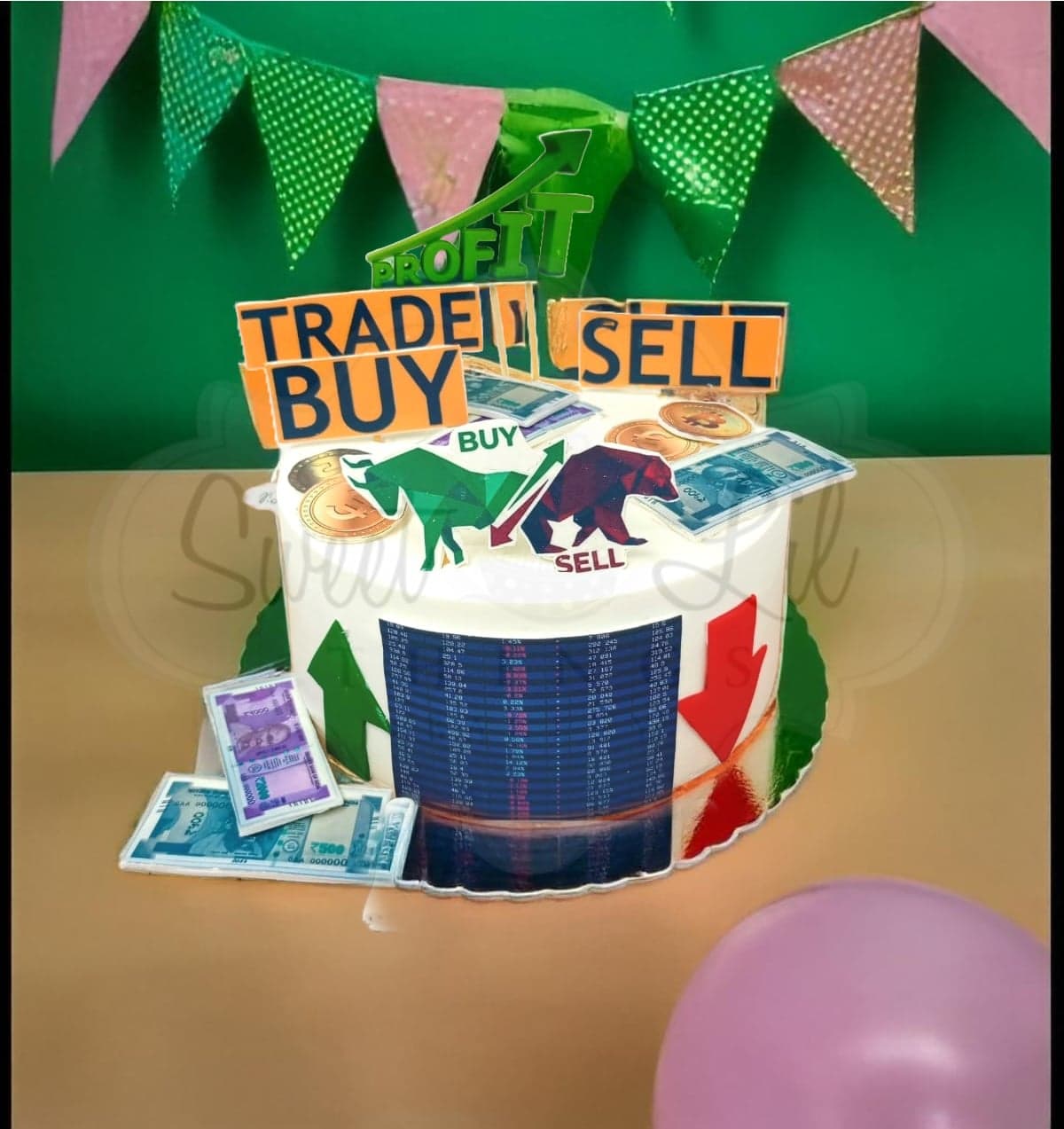 Stock Market Trader Birthday Cake