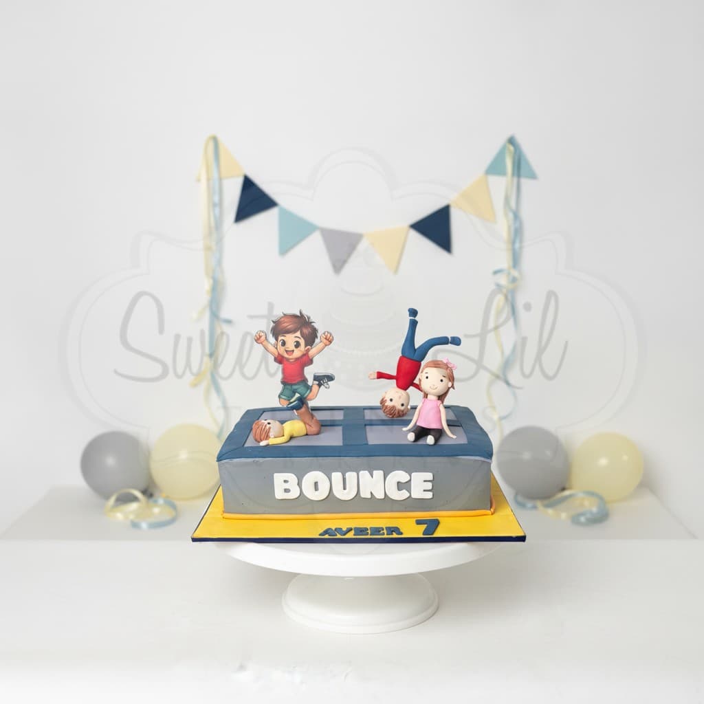 Trampoline Park Birthday Cake