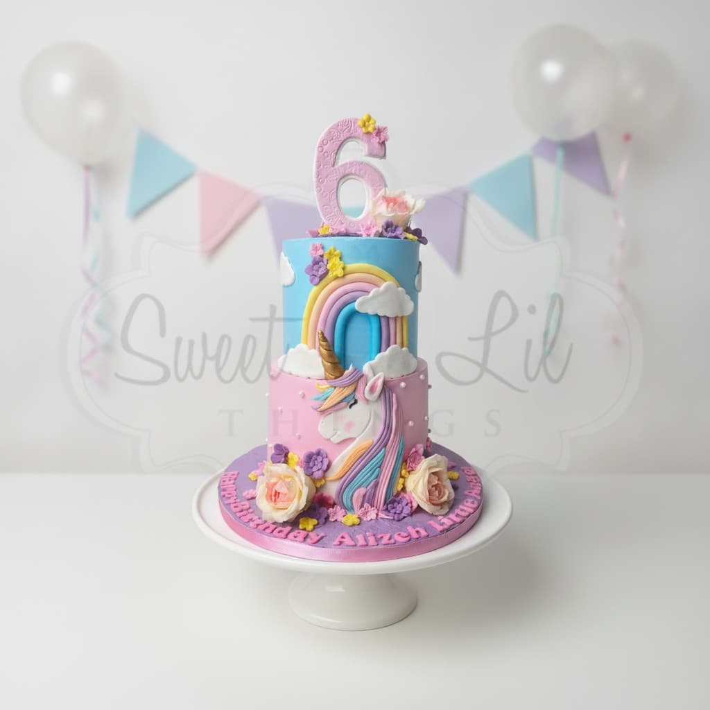Unicorn Rainbow Birthday Cake — Clouds