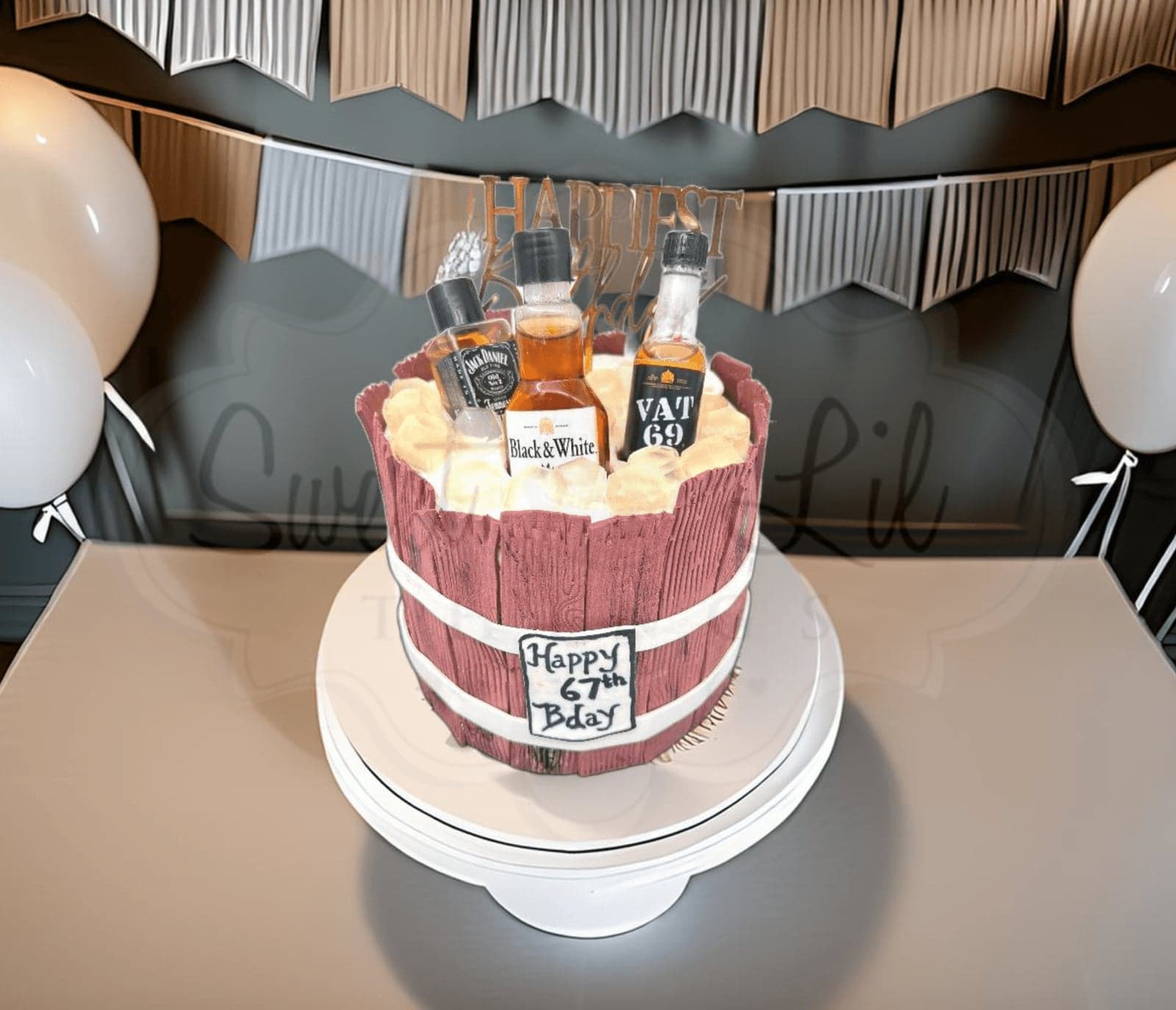 Whisky Lover Birthday Cake