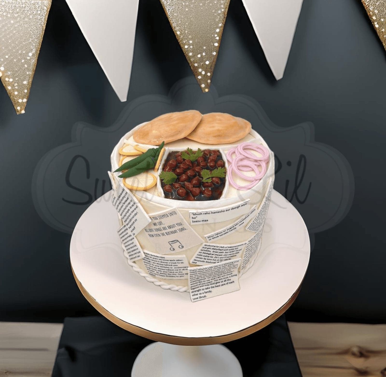 Chole Bhature Food Lovers Birthday Cake