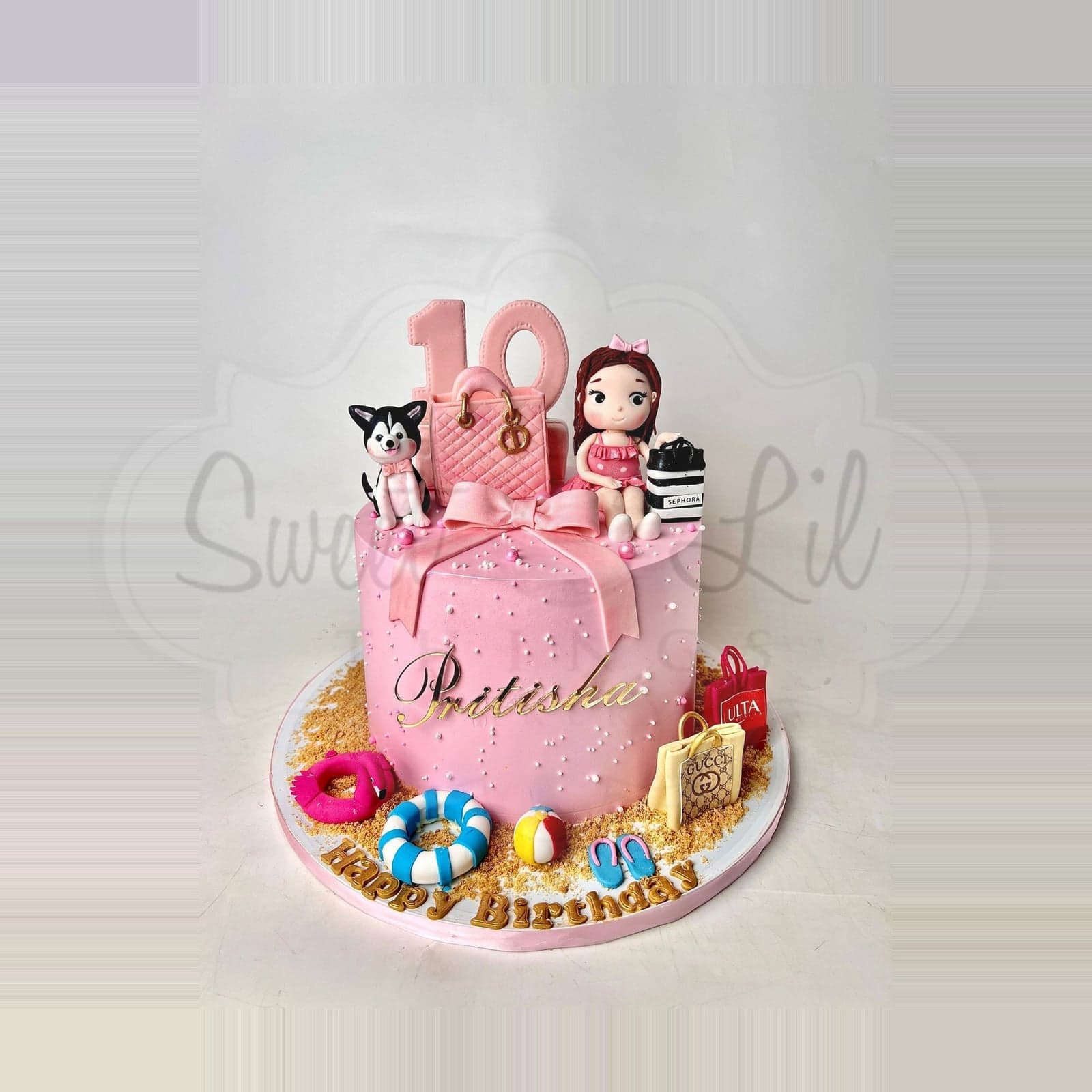 Swimming theme cake photo 2