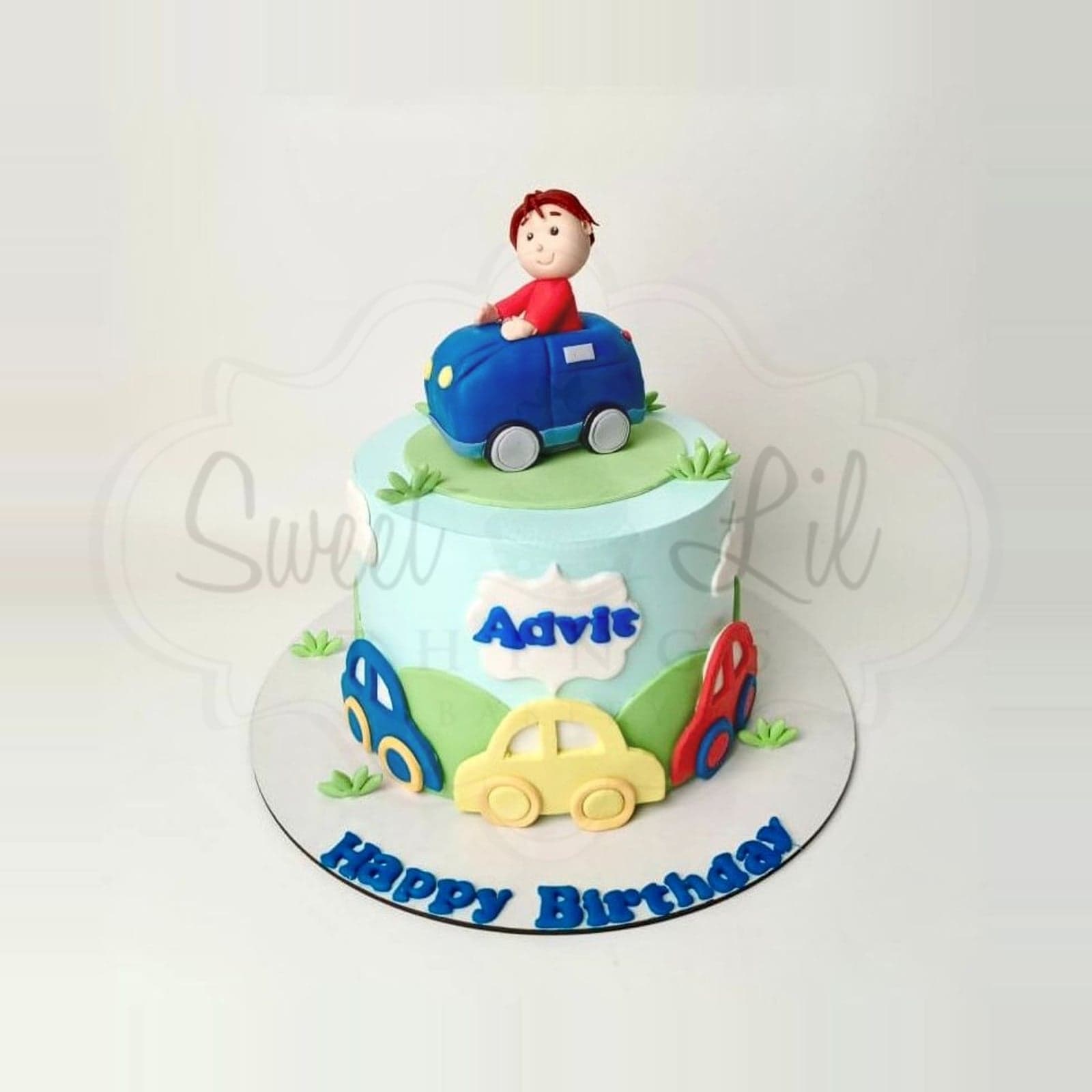 Little Driver Cars Birthday Cake photo 2