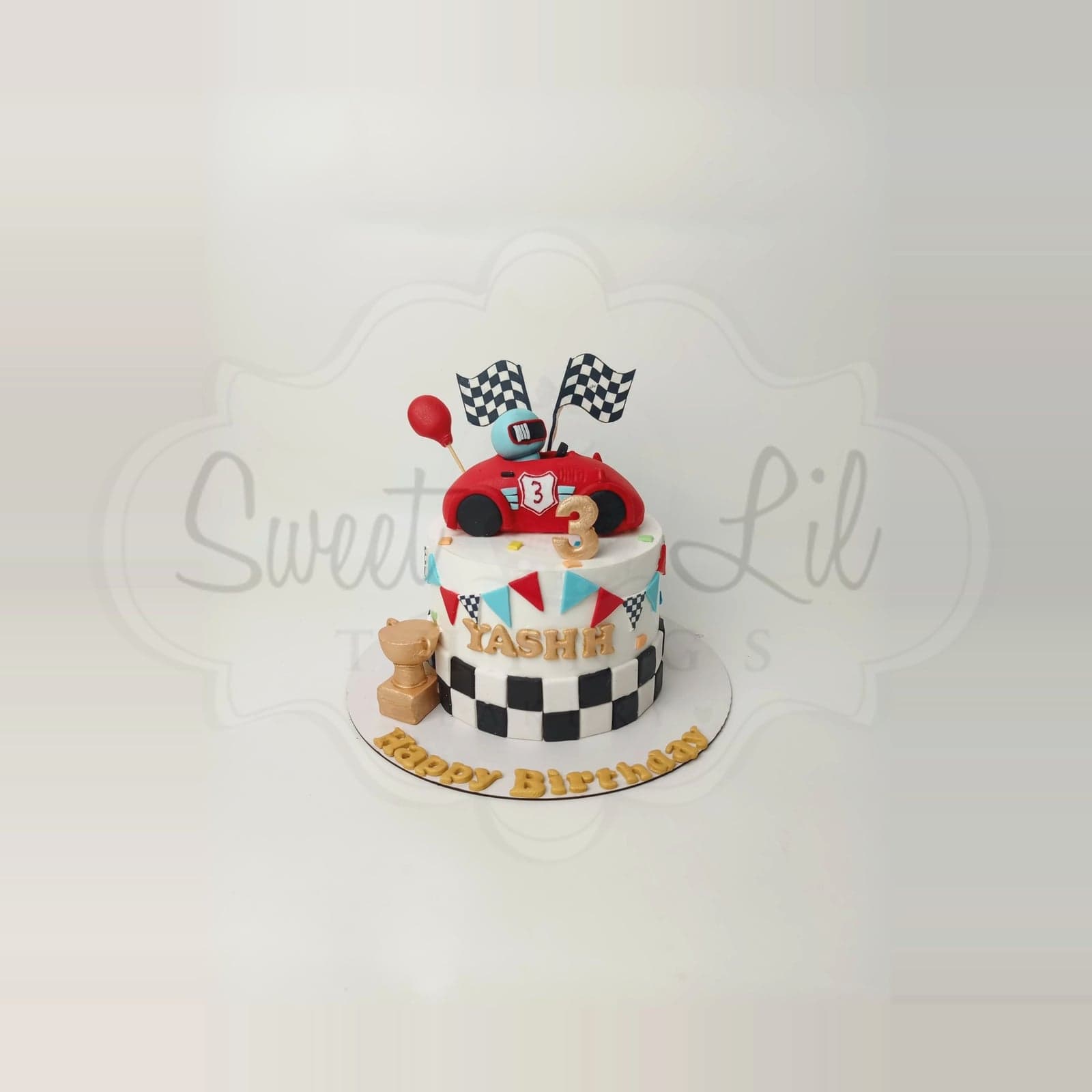 Car Theme Cake — Race Trophy photo 2