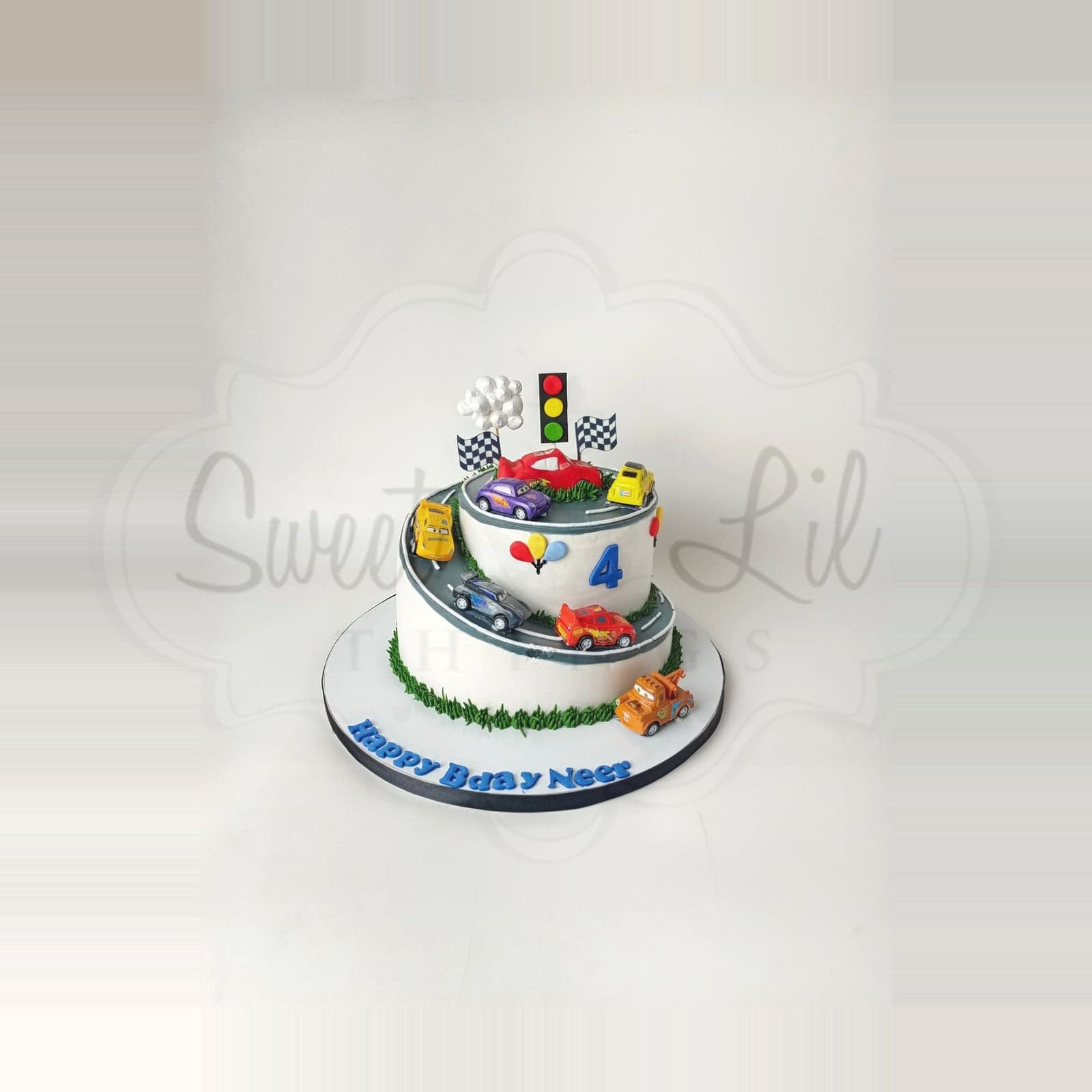 Racetrack Cars Birthday Cake photo 2
