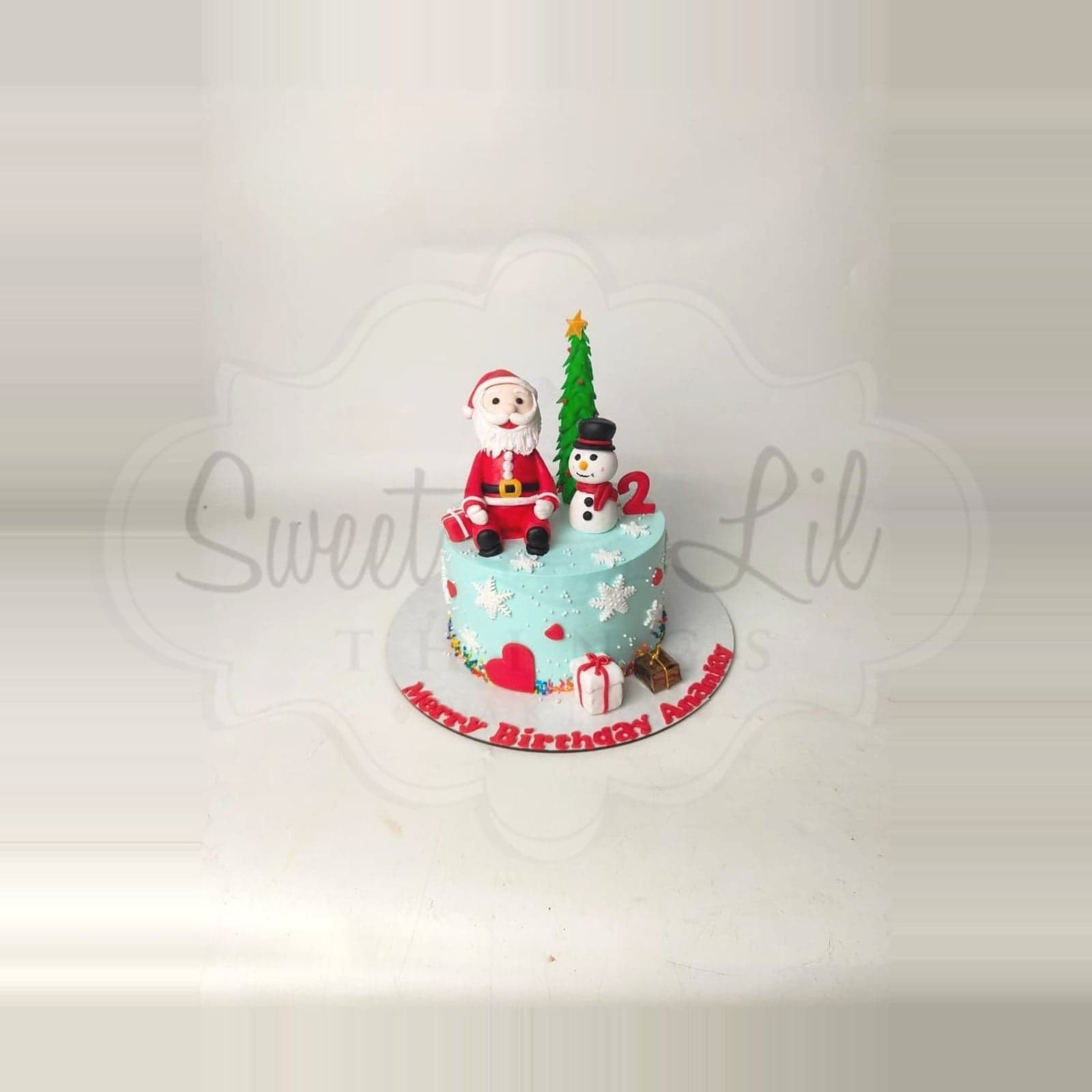 Christmas Theme birthday Cake photo 2