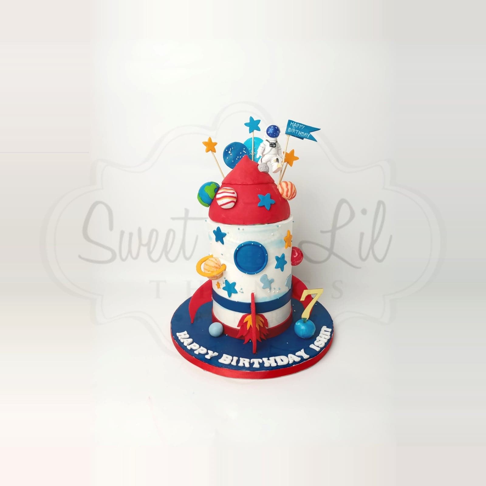 Space Rocket Birthday Cake photo 2