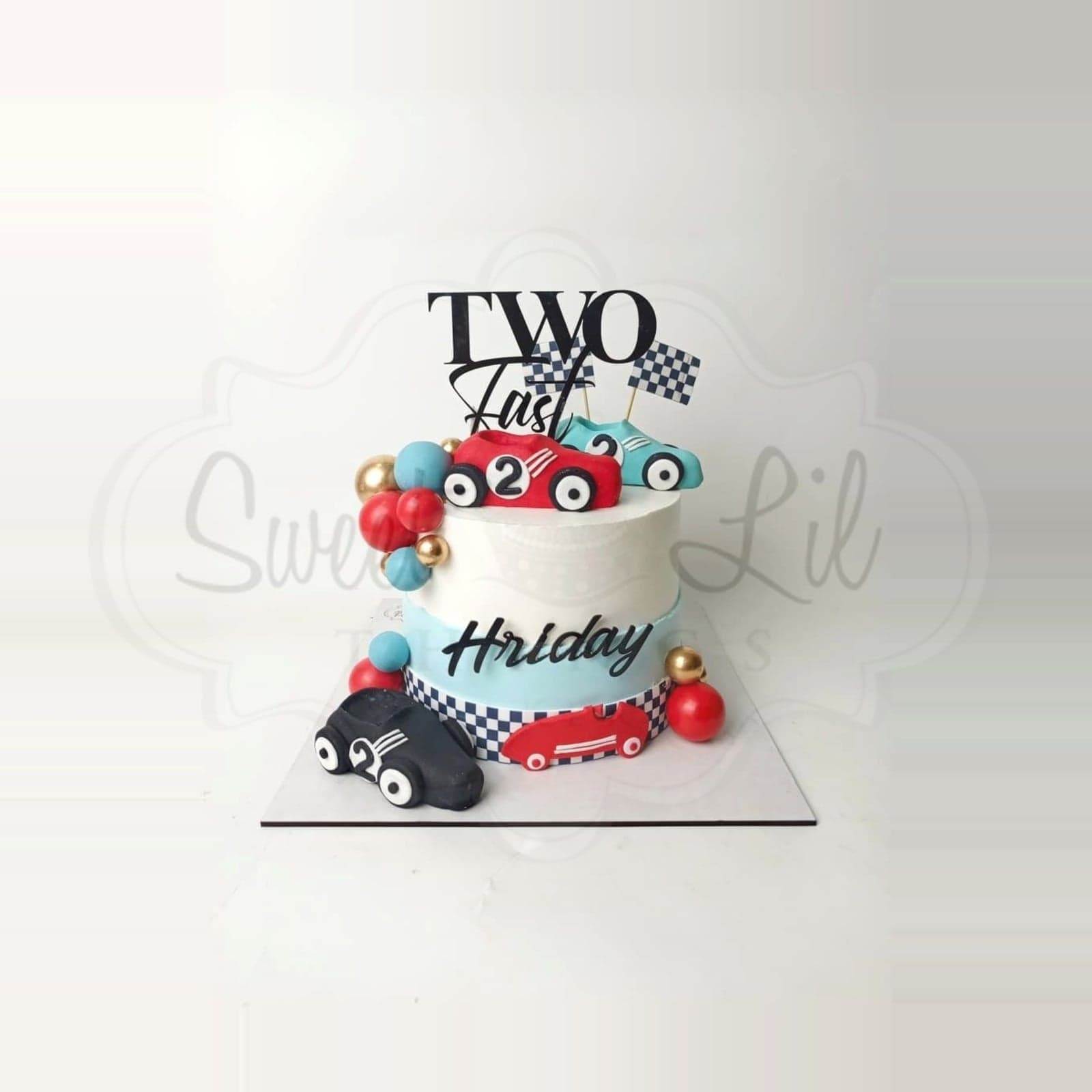 Car Theme Cake — Two Fast Race Cars photo 2