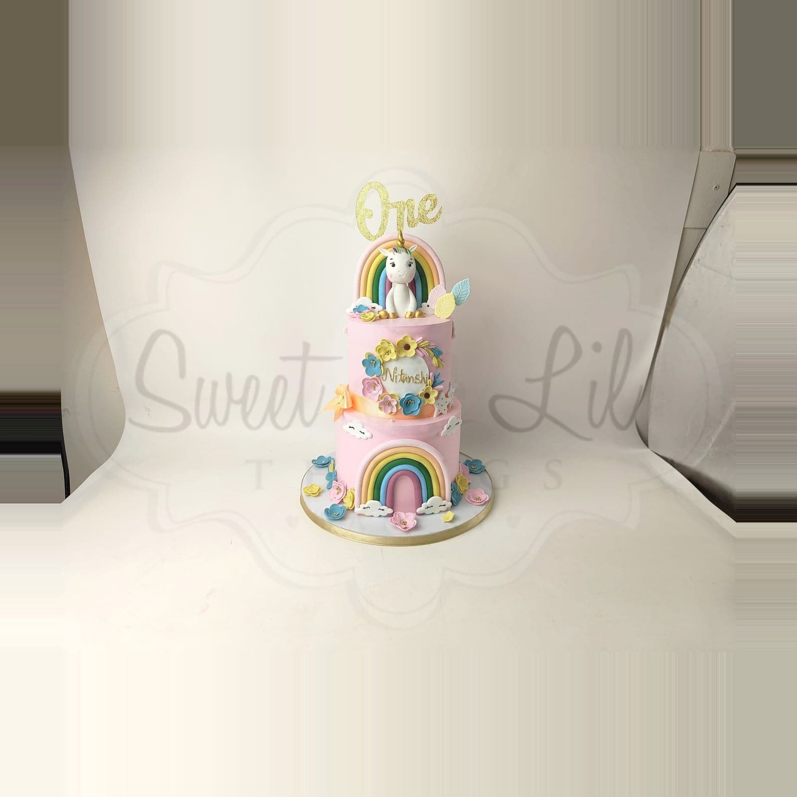 Unicorn Rainbow Birthday Cake — Floral First photo 2