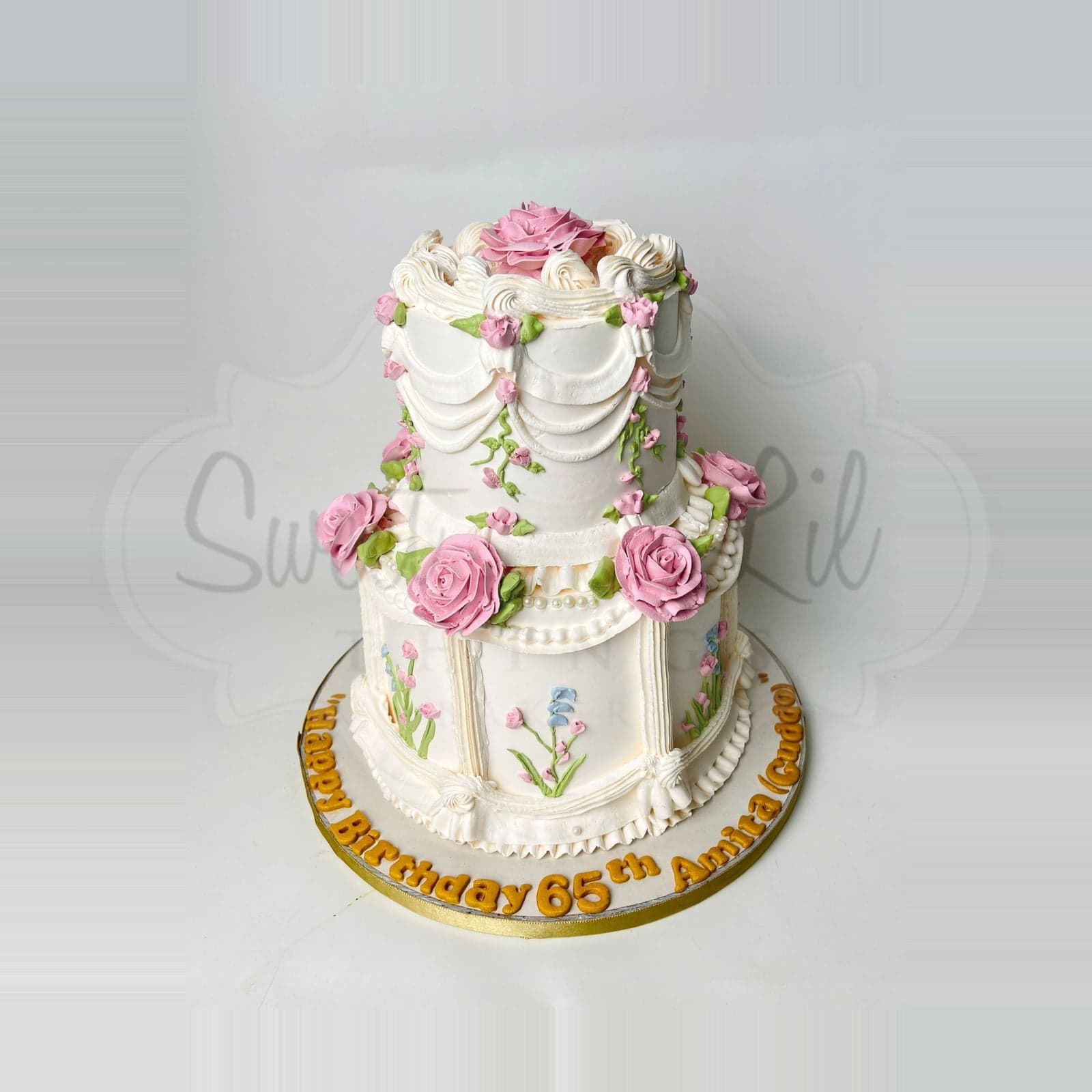 Vintage Lambeth 65th Birthday Cake photo 3