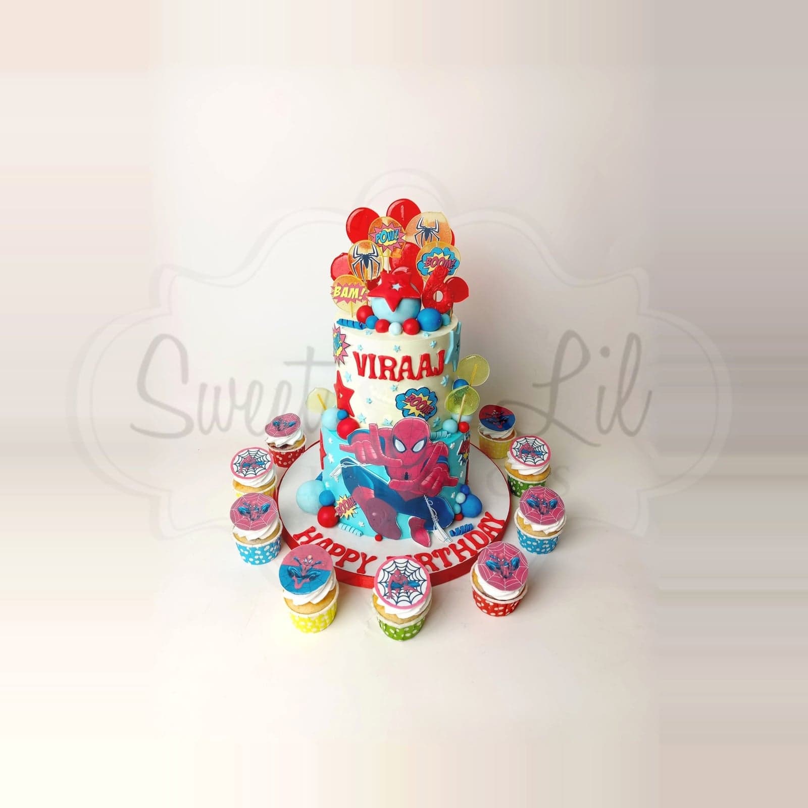 Spiderman theme Cake — Web Hero Comic photo 2